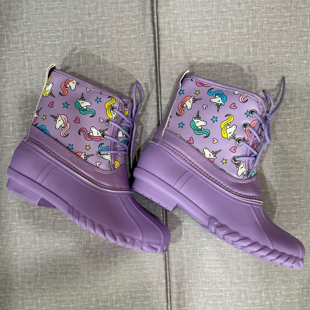 JustFab Purple Kids Shoes with Unicorn Design